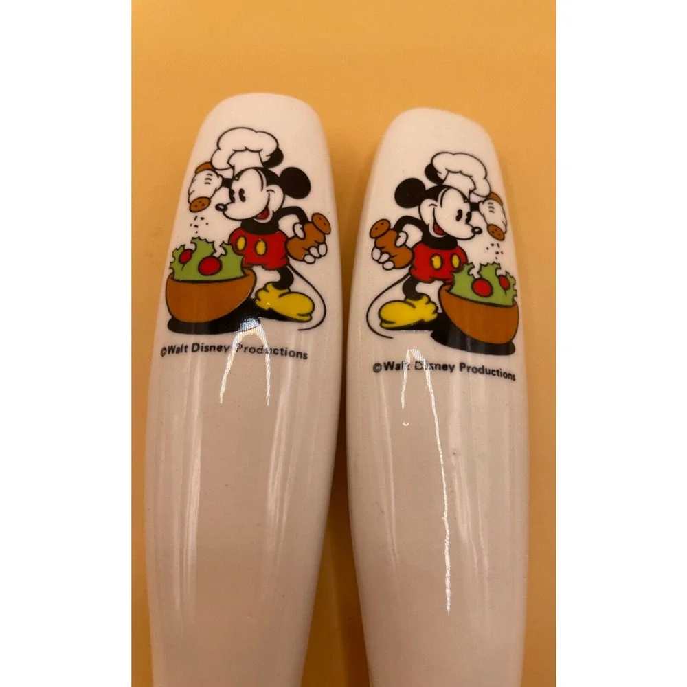 Vintage Walt Disney Mickey Mouse Salad Serving Fork and Spoon Retro